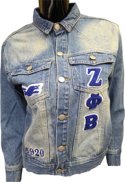 Buffalo Dallas Zeta Phi Beta Denim Jacket [Blue]