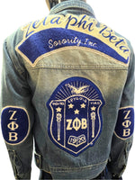 Buffalo Dallas Zeta Phi Beta Denim Jacket [Blue]