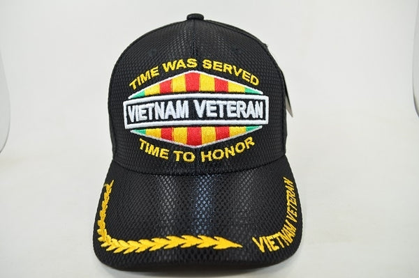 Vietnam Veteran Time To Honor M013 Jersey Mesh Mens Cap [Black]