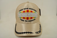 Vietnam Veteran Time To Honor M013 Jersey Mesh Mens Cap [Khaki]