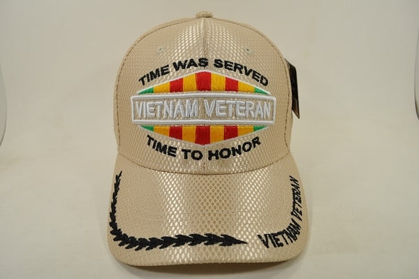 Vietnam Veteran Time To Honor M013 Jersey Mesh Mens Cap [Khaki]