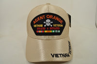 Agent Orange Vietnam Veteran Patch M016 Jersey Mesh Mens Cap [Khaki]