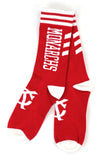 Big Boy Kansas City Monarchs S2 Athletic Mens Socks [Red]