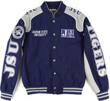 Big Boy Jackson State Tigers S12 State Racing Twill Adult Jacket [Navy Blue]