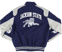 Big Boy Jackson State Tigers S12 State Racing Twill Adult Jacket [Navy Blue]