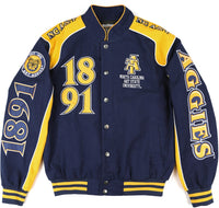 Big Boy North Carolina A&T Aggies S12 State Racing Twill Adult Jacket [Navy Blue]