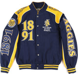 Big Boy North Carolina A&T Aggies S12 State Racing Twill Adult Jacket [Navy Blue]