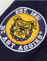 Big Boy North Carolina A&T Aggies S12 State Racing Twill Adult Jacket [Navy Blue]