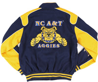 Big Boy North Carolina A&T Aggies S12 State Racing Twill Adult Jacket [Navy Blue]