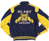 Big Boy North Carolina A&T Aggies S12 State Racing Twill Adult Jacket [Navy Blue]