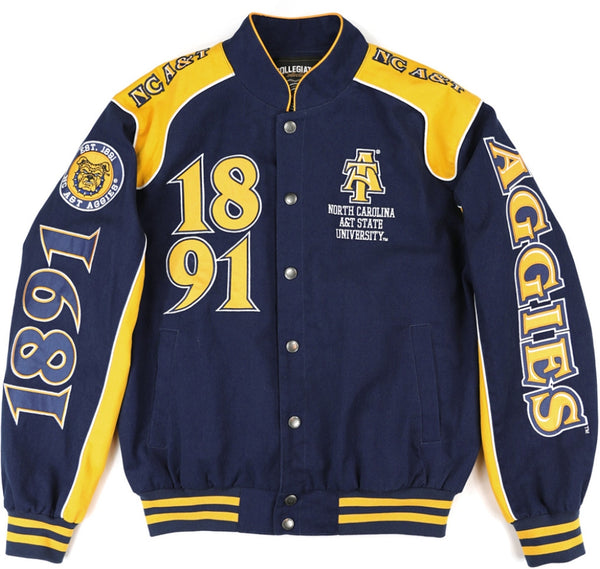 Big Boy North Carolina A&T Aggies S12 State Racing Twill Jacket [Navy Blue]