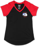 Big Boy Tuskegee Airmen S1 Womens V-Neck Tee [Black]