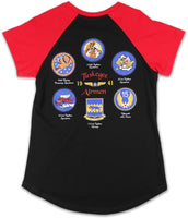 Big Boy Tuskegee Airmen S1 Womens V-Neck Tee [Black]