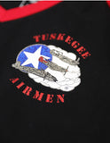 Big Boy Tuskegee Airmen S1 Womens V-Neck Tee [Black]