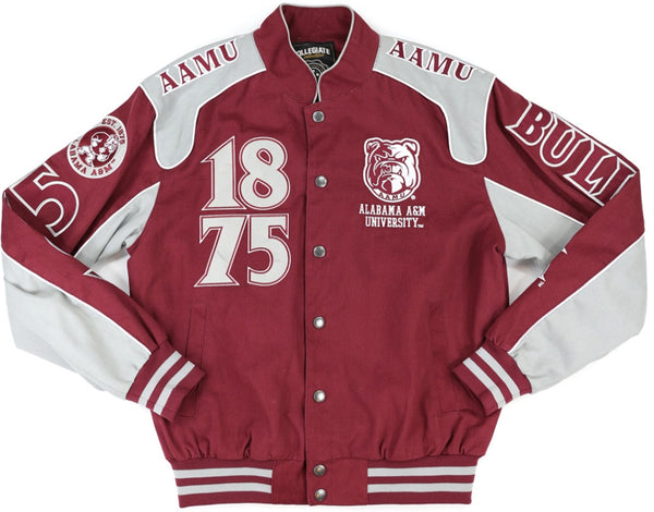 Big Boy Alabama A&M Bulldogs S12 Racing Twill Adult Jacket [Maroon]
