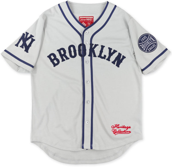 Big Boy Brooklyn Eagles S2 Heritage Baseball Jersey [Grey]