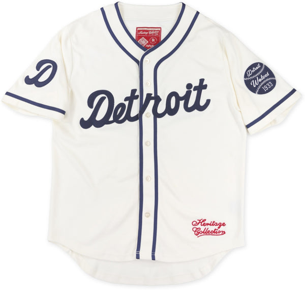 Big Boy Detroit Wolves S2 Heritage Baseball Jersey [Ivory White]