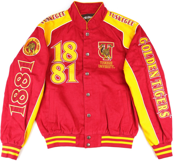 Big Boy Tuskegee Golden Tigers S12 Racing Twill Jacket [Crimson Red]