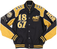 Big Boy Alabama State Hornets S12 Racing Twill Adult Jacket [Black]