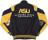 Big Boy Alabama State Hornets S12 Racing Twill Adult Jacket [Black]