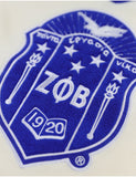 Big Boy Zeta Phi Beta Divine 9 S5 V-Neck Sweater [Ivory White]