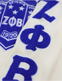 Big Boy Zeta Phi Beta Divine 9 S5 V-Neck Sweater [Ivory White]