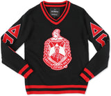 Big Boy Delta Sigma Theta Divine 9 S5 V-Neck Sweater [Black]