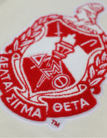 Big Boy Delta Sigma Theta Divine 9 S5 V-Neck Sweater [Ivory White]