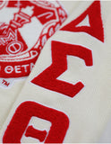 Big Boy Delta Sigma Theta Divine 9 S5 V-Neck Sweater [Ivory White]