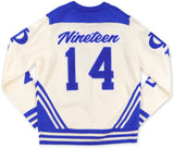 Big Boy Phi Beta Sigma Divine 9 S5 V-Neck Sweater [Ivory White]