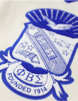 Big Boy Phi Beta Sigma Divine 9 S5 V-Neck Sweater [Ivory White]