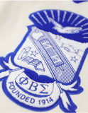 Big Boy Phi Beta Sigma Divine 9 S5 V-Neck Sweater [Ivory White]