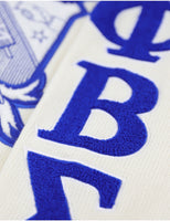 Big Boy Phi Beta Sigma Divine 9 S5 V-Neck Sweater [Ivory White]