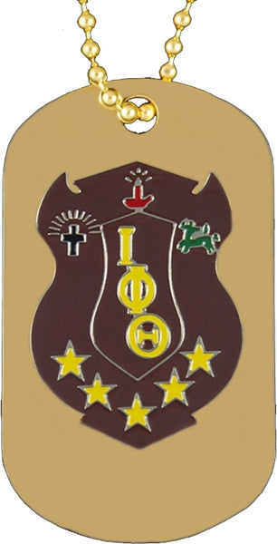 Iota Phi Theta Double Sided Dog Tag [Gold]