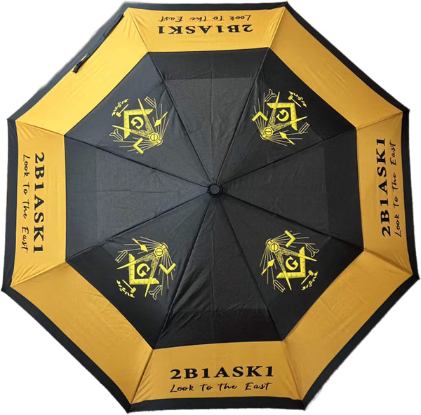 Mason 2 Fold Collapsible Umbrella [Black]