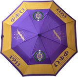 Omega Psi Phi 2 Fold Collapsible Umbrella [Purple]