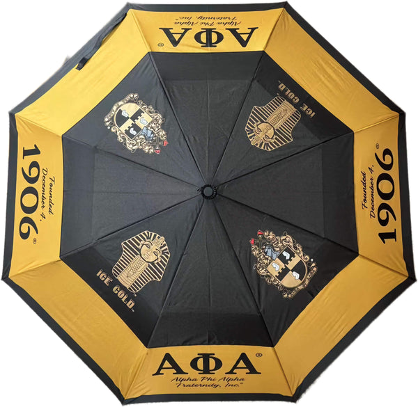 Alpha Phi Alpha 2 Fold Collapsible Umbrella [Black]