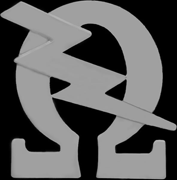 Omega Psi Phi Que Lightning Bolt Symbol Lapel Pin [Silver]