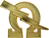 Omega Psi Phi Que Lightning Bolt Symbol Lapel Pin [Gold]