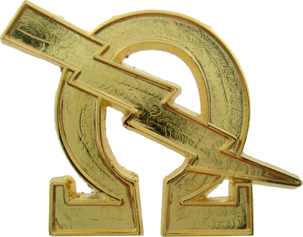 Omega Psi Phi Que Lightning Bolt Symbol Lapel Pin [Gold]