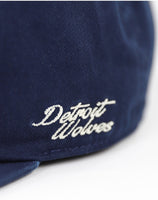 Big Boy Detroit Wolves S142 Heritage Cotton Adult Snapback Cap [Navy Blue]