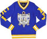 Big Boy Sigma Gamma Rho Divine 9 S5 V-Neck Sweater [Royal Blue]