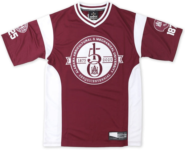 Big Boy Alabama A&M Bulldogs S1 150th Anniversary Adult Football Jersey [Maroon]