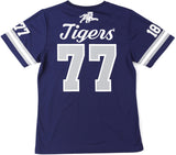 Big Boy Jackson State Tigers S2 Womens Football Jersey Tee [Navy Blue]