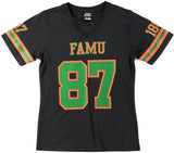 Big Boy Florida A&M Rattlers S2 Womens Football Jersey Tee [Black]