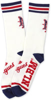 Big Boy Negro Leagues Baseball Museum NLBM S3 Socks [Ivory White]