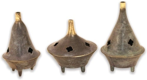 Star Small Patina Brass Incense Burner [Patina]