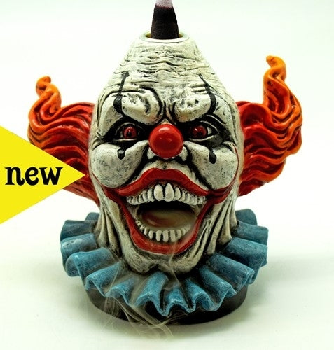 Clown Backflow Incense Cone Burner [Multi-Colored]