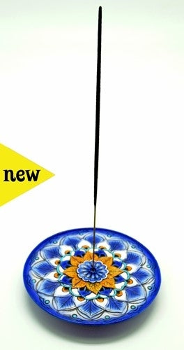 Mandala Plate Incense Burner [Blue]
