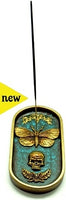 Brass Moth Polystone Incense Stick Plate [Brass]